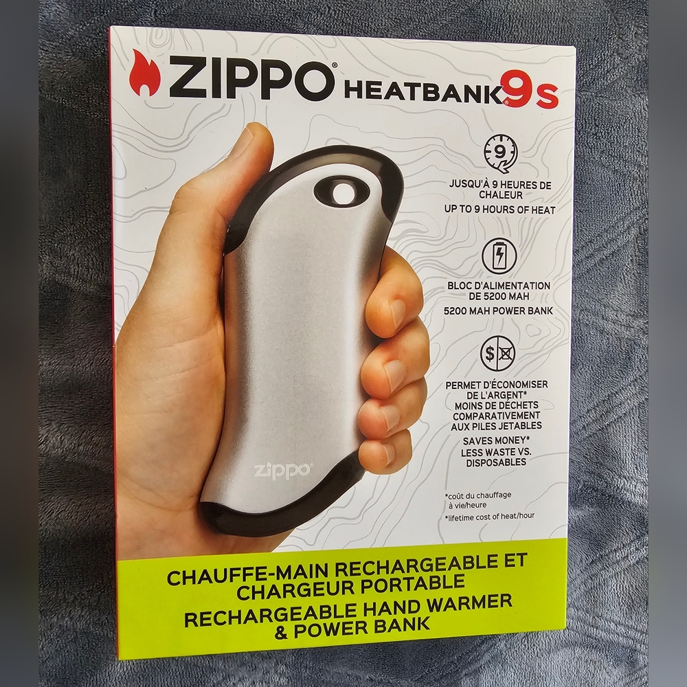 Zippo HeatBank 9s Rechargeable Hand Warmer & Power Bank